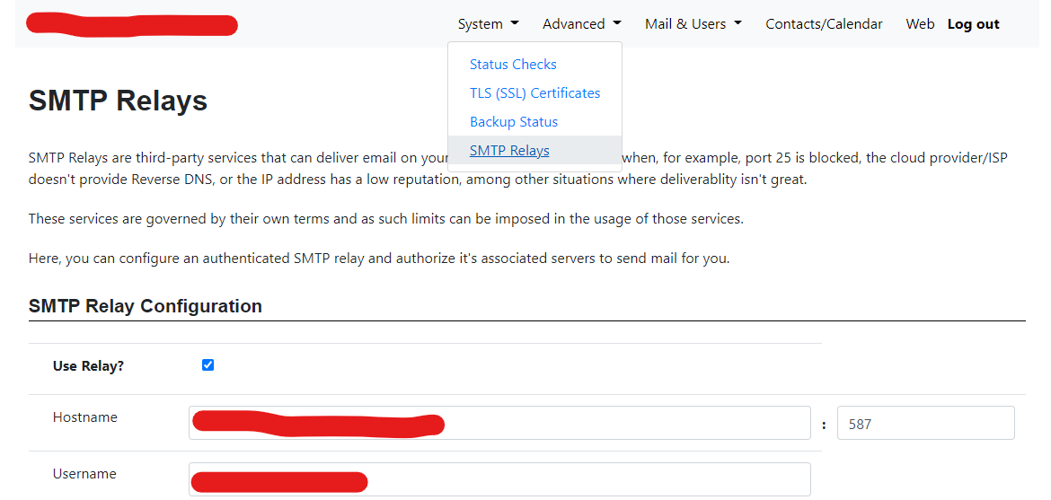 PowerMail-in-a-box configure SMTP relay