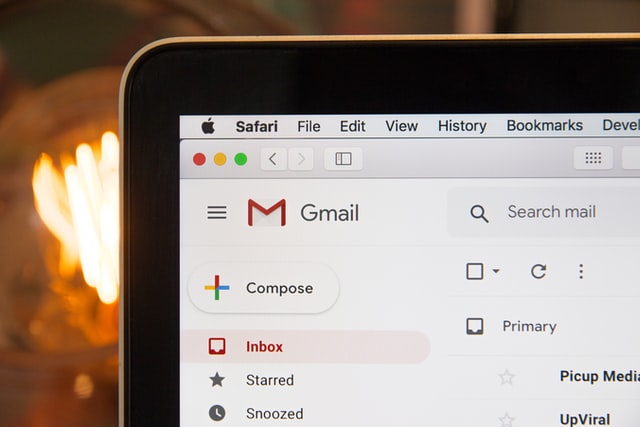 Gmail’s UI on a laptop screen