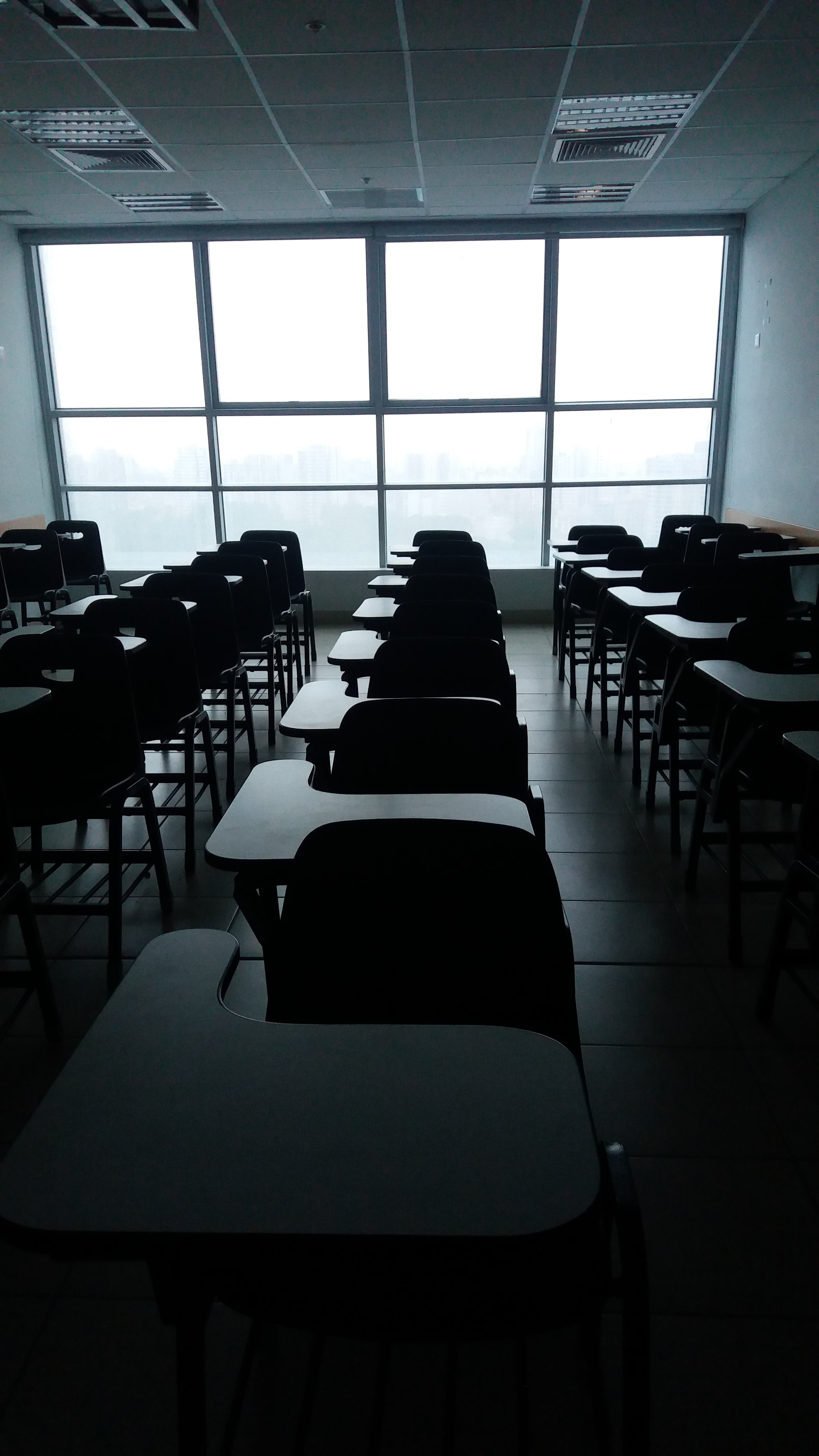 A dark Empty Classroom