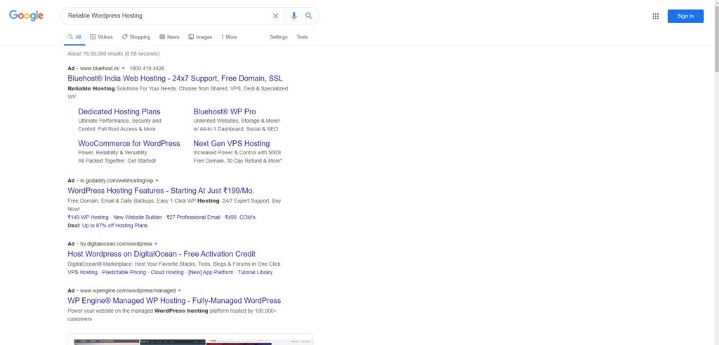 Search results on Google.. the whole page is ads